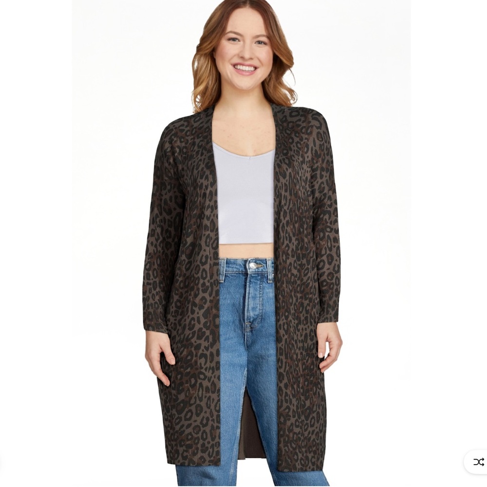 Leopard Print Cardigan - Midweight‎